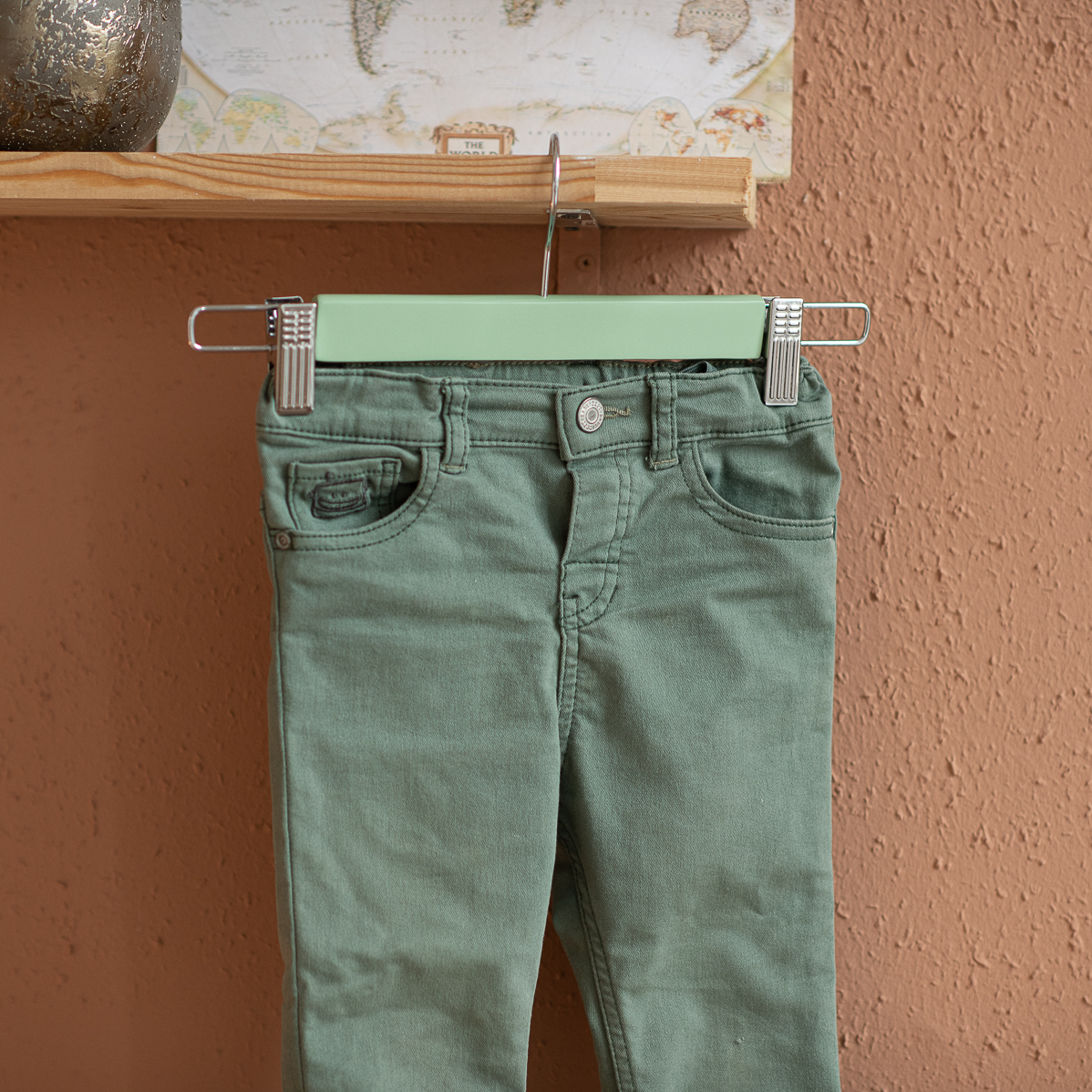 Брюки зелёные р. 80