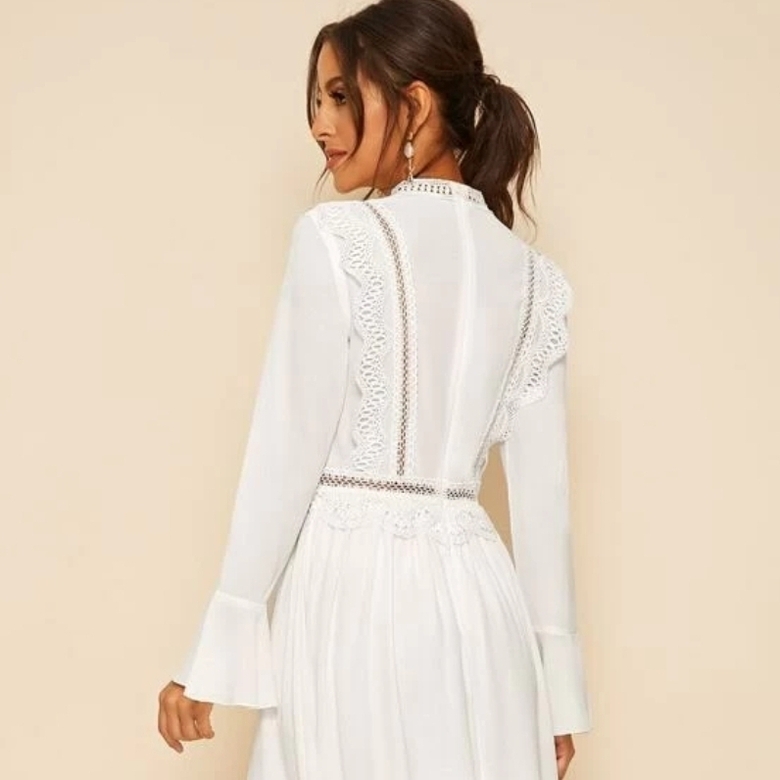 Платье с кружевом р. S-M