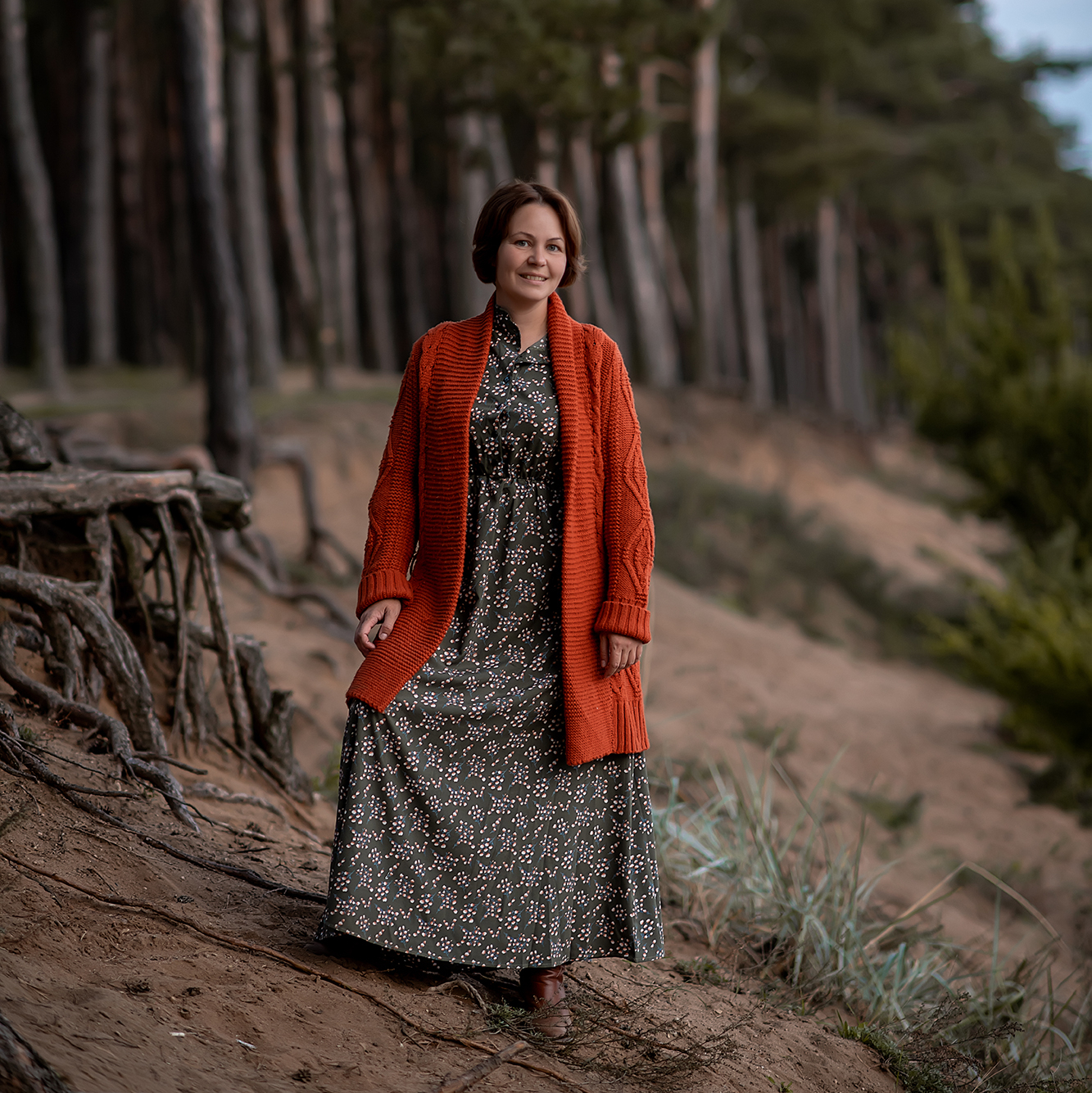 Кардиган оранжевый