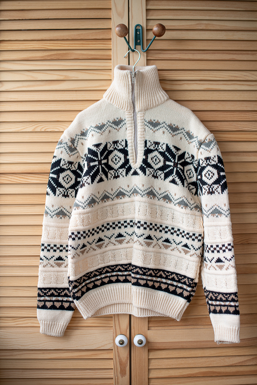 Свитер с орнаментом р. 136-148