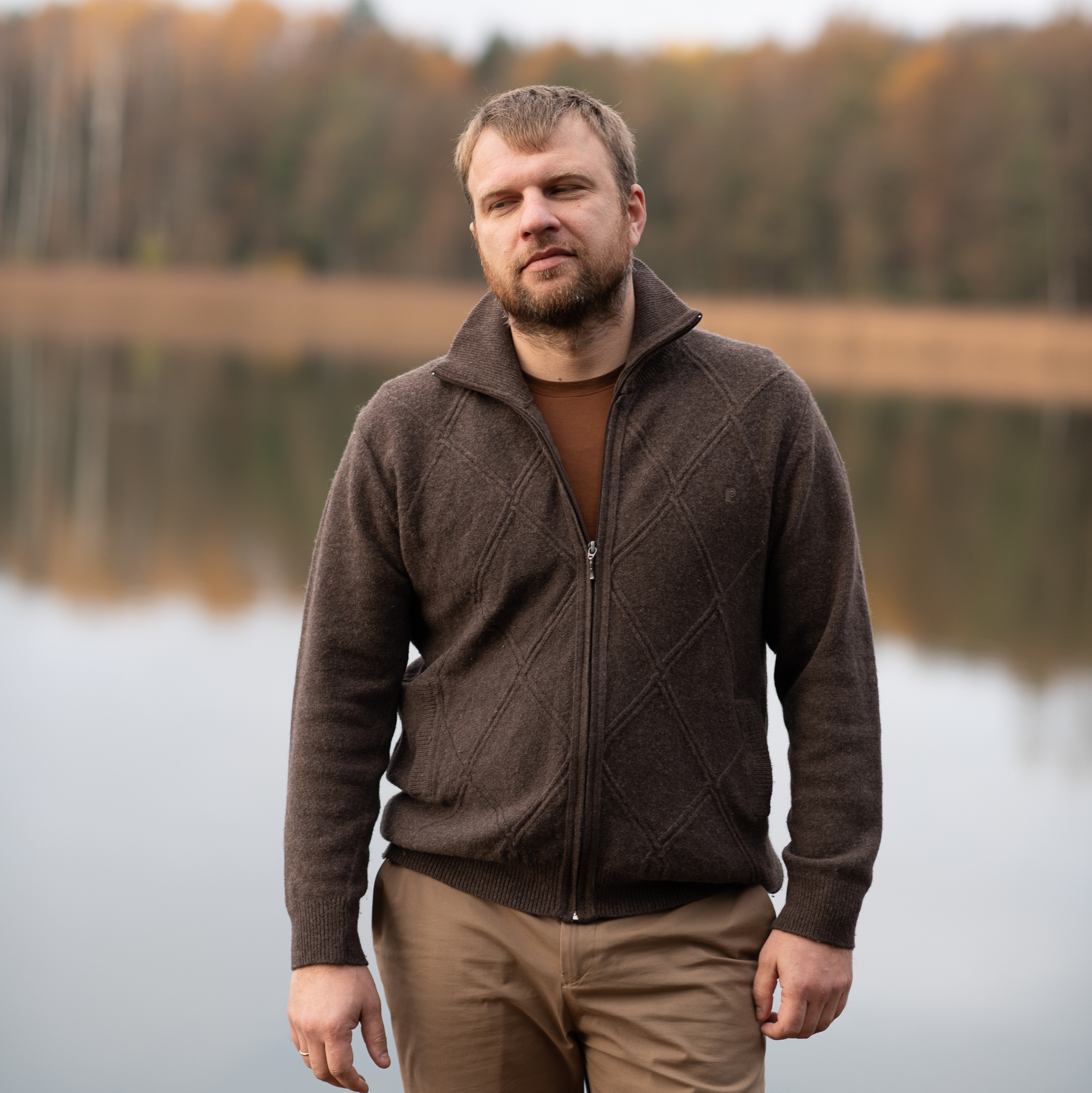 Кардиган коричневый  Pierre Cardin р. L