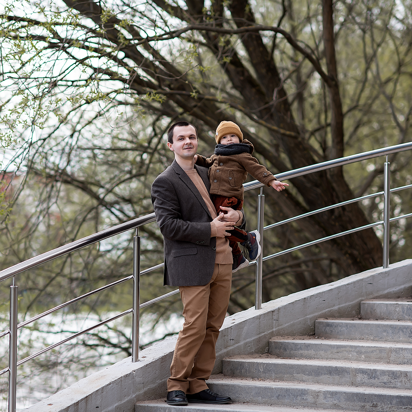 Пиджак коричневый в ёлочку р. L