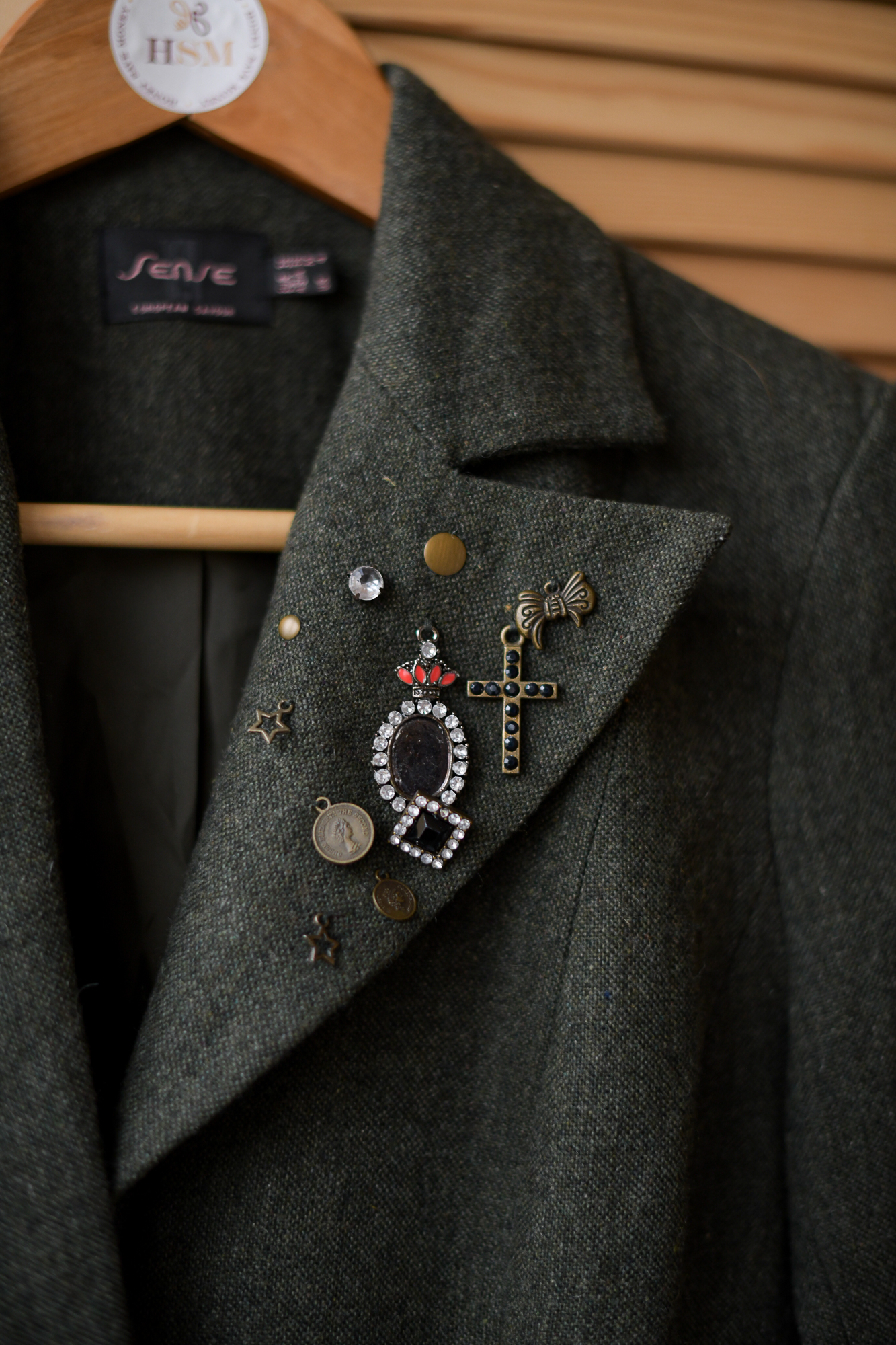 Пиджак тёмно-зеленый р.S