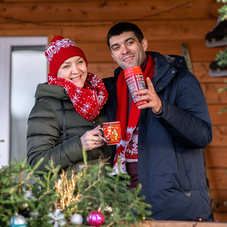 Термо-кружка новогодняя