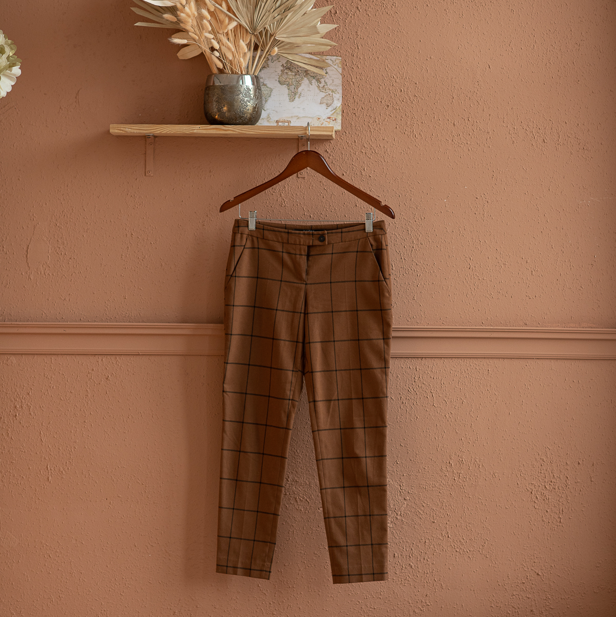 Брюки в клетку р. S