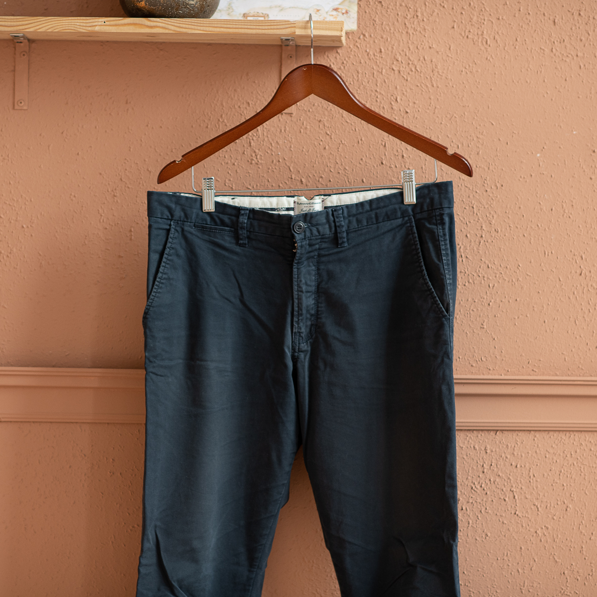 Брюки темно синие. р.L