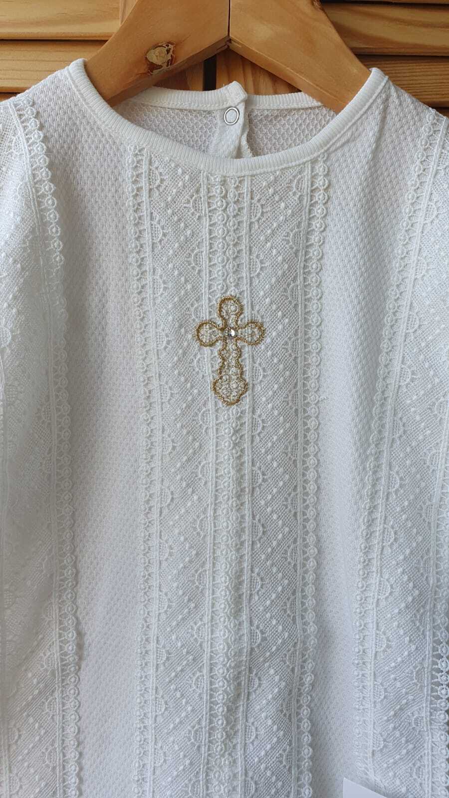 Крестильная рубашка "НИКОЛАЙ" 80-86р