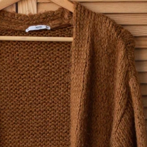 Кардиган коричневый теплый