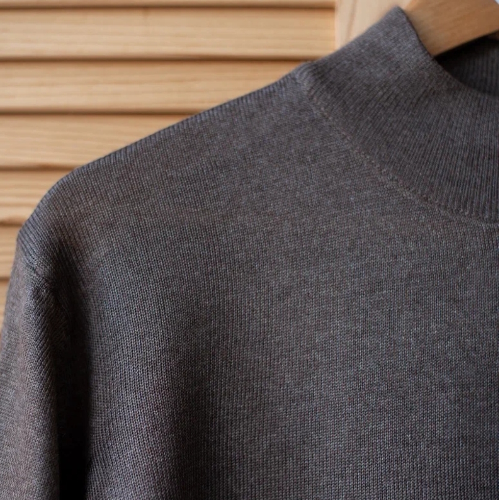 Свитер холодный коричневый L