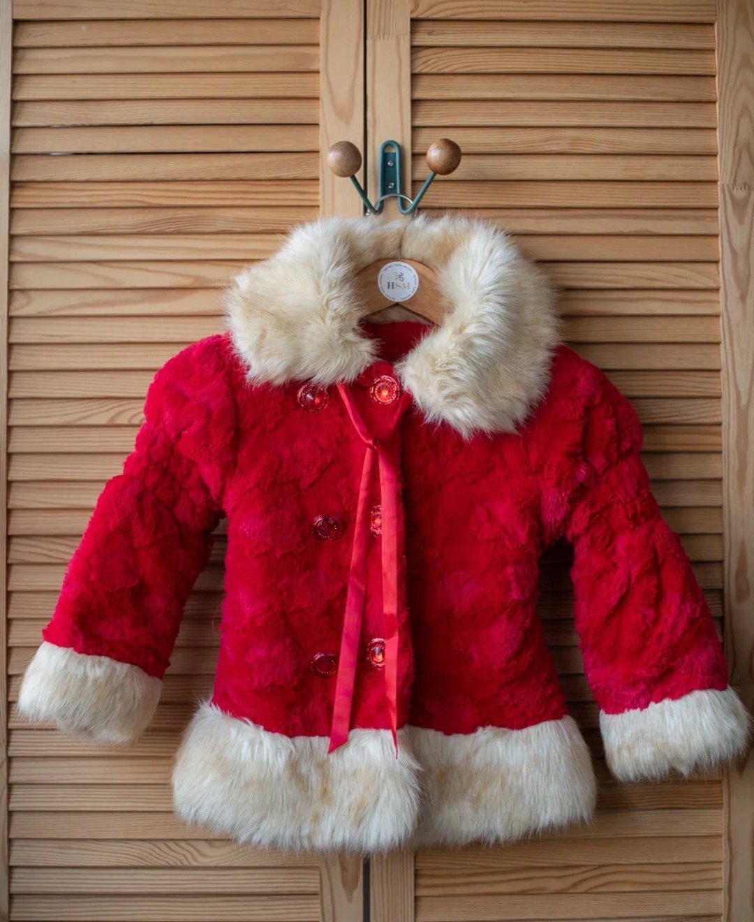 Шуба красная 98