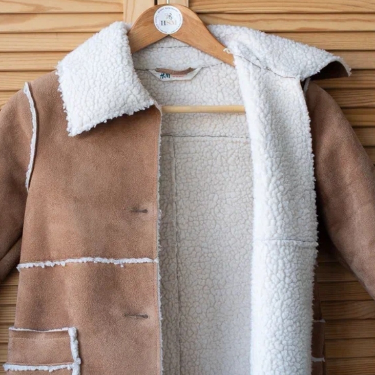 Дубленка коричневая 110-124