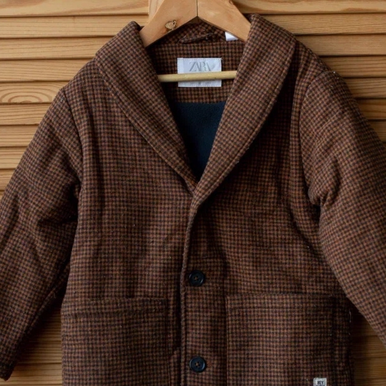 Пальто в клетку 110-116