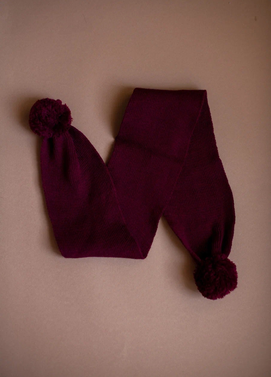 Шарф бордовый