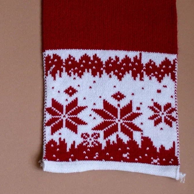 Шарф новогодний снежинка