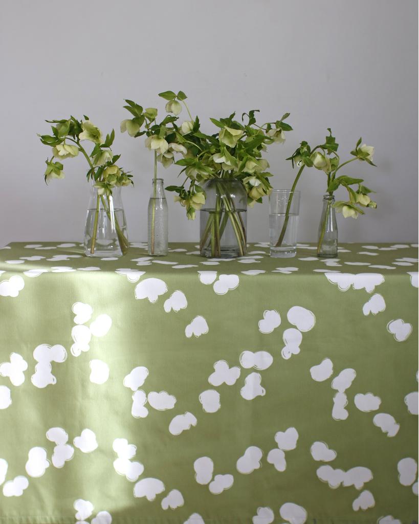 СКАТЕРТЬ "ВОДНЫЙ ГОРОШЕК"  ЗЕЛЕНАЯ