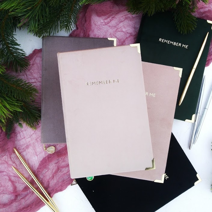 БАРХАТНЫЙ ЕЖЕДНЕВНИК А5 (ЛЮБОЙ ЦВЕТ БАРХАТА)