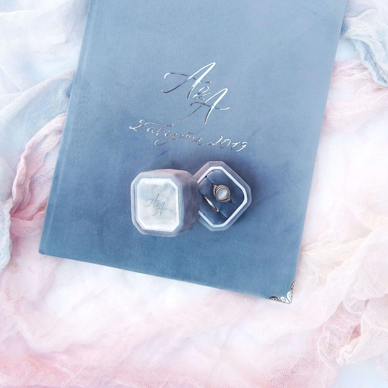 КОРОБОЧКА ДЛЯ КОЛЕЦ БАРХАТНАЯ С ОРГСТЕКЛОМ (ЛЮБОЙ ЦВЕТ БАРХАТА)