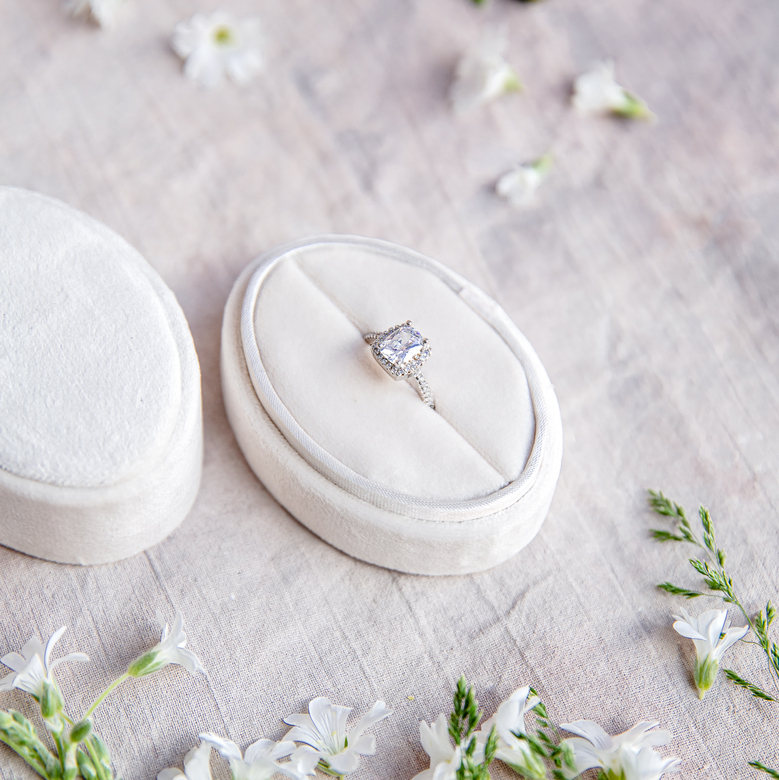 коробочка для колец бархатная