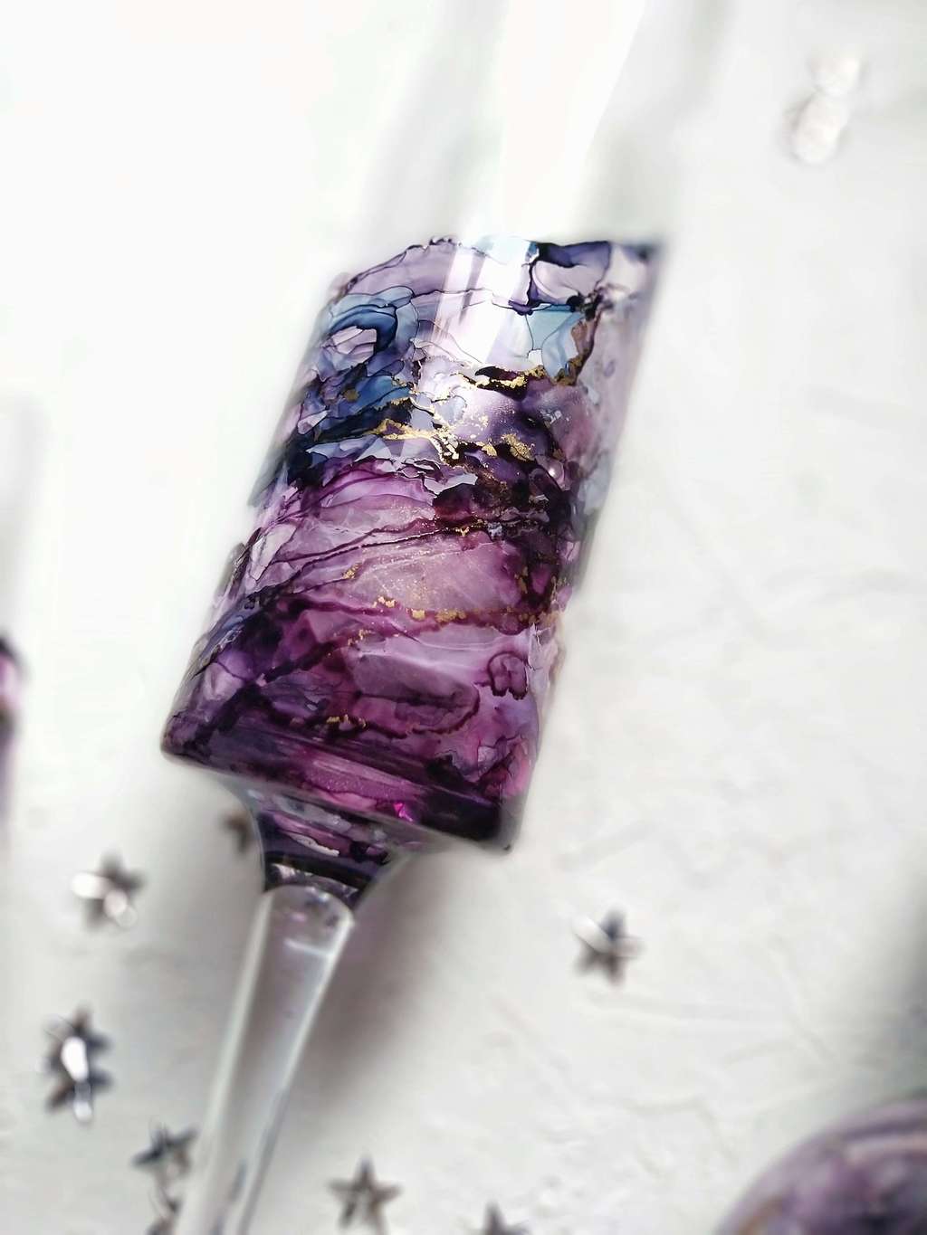 Бокалы для шампанского ЭДЖ оттенка "АМЕТИСТ"