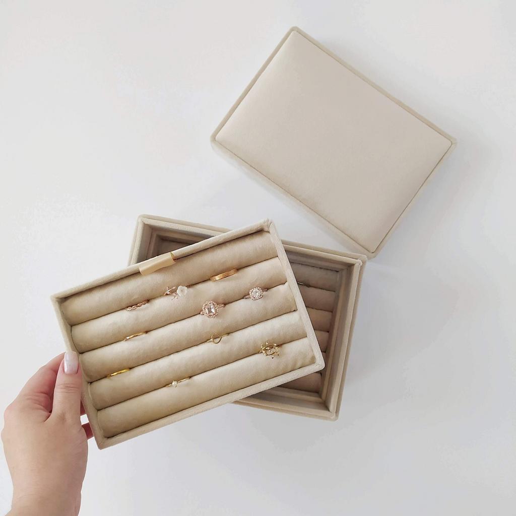 ШКАТУЛКА ДЛЯ УКРАШЕНИЙ ДВУХЪЯРУСНАЯ (ЛЮБОЙ ЦВЕТ БАРХАТА)