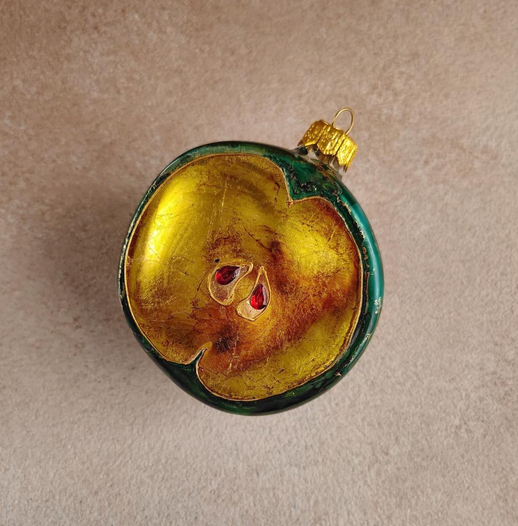 ИГРУШКА НА ЕЛКУ РУЧНОЙ РАБОТЫ, "ЯБЛОЧКО ЗЕЛЕНОЕ"