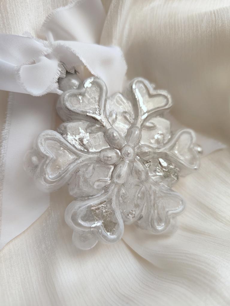 ЕЛОЧНАЯ ИГРУШКА РУЧНОЙ РАБОТЫ, СНЕЖИНКА