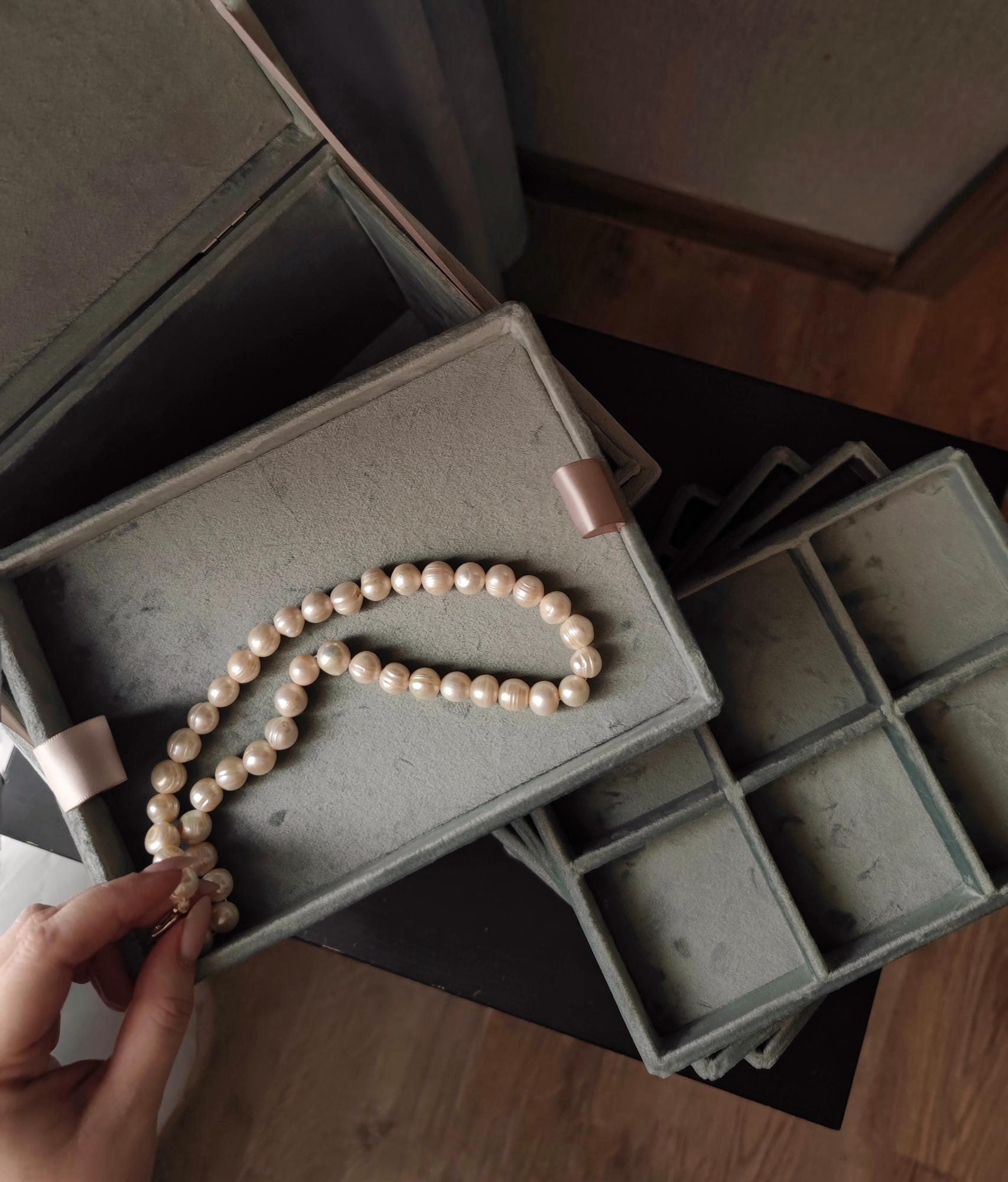 ШКАТУЛКА ДЛЯ УКРАШЕНИЙ СЕМИЯРУСНАЯ (ЛЮБОЙ ЦВЕТ БАРХАТА)