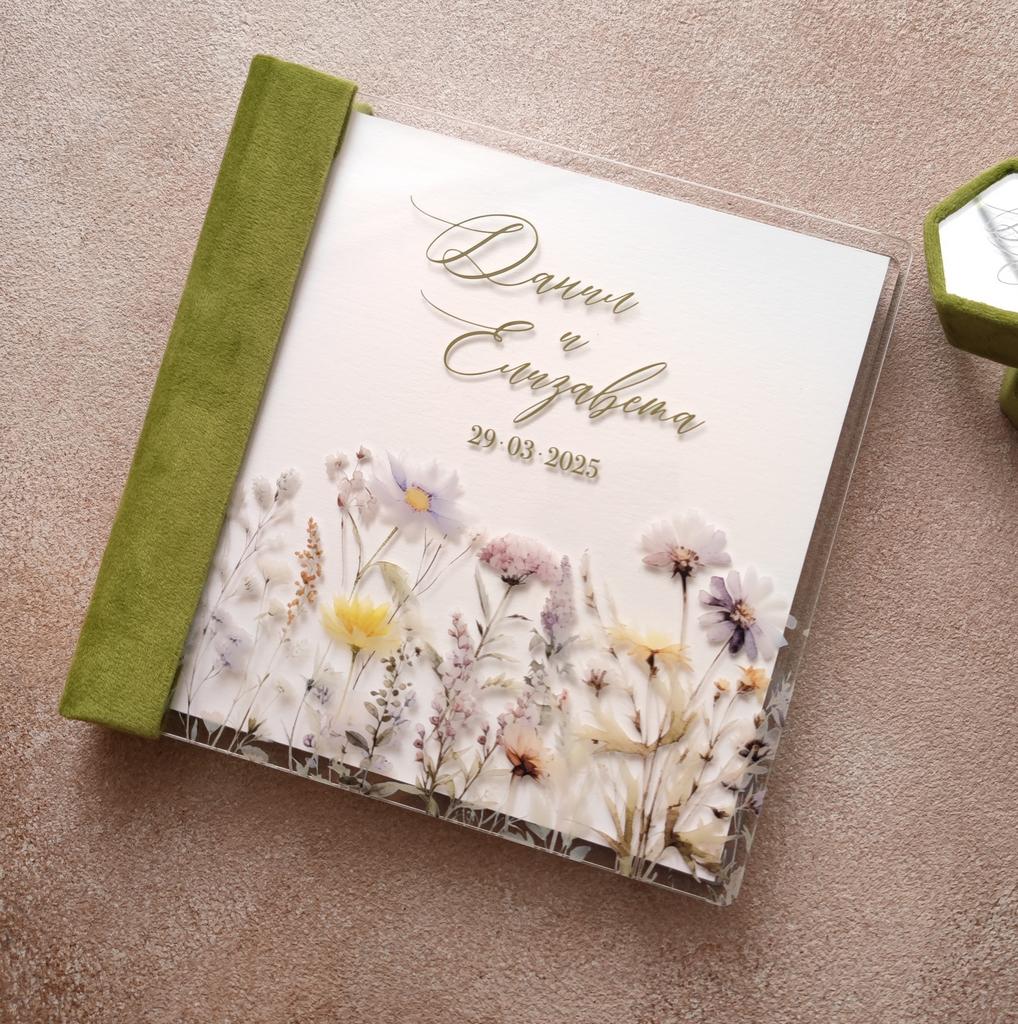 АЛЬБОМ С ОРГСТЕКЛОМ "ПОЛЕВЫЕ ЦВЕТЫ"