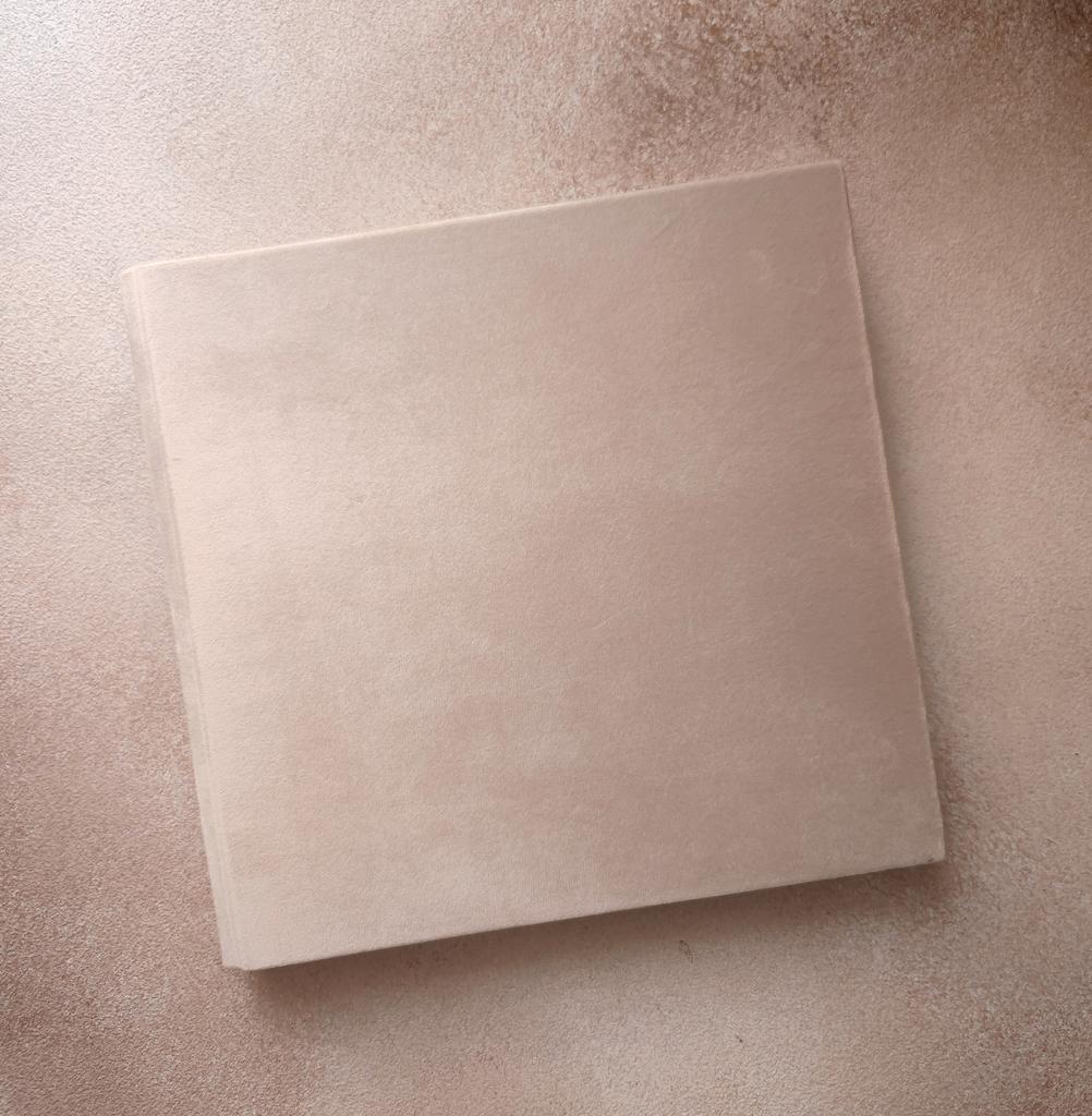 АЛЬБОМ БАРХАТНЫЙ I КНИГА ПОЖЕЛАНИЙ КРЕМОВО-ПУДРОВЫЙ 25Х25