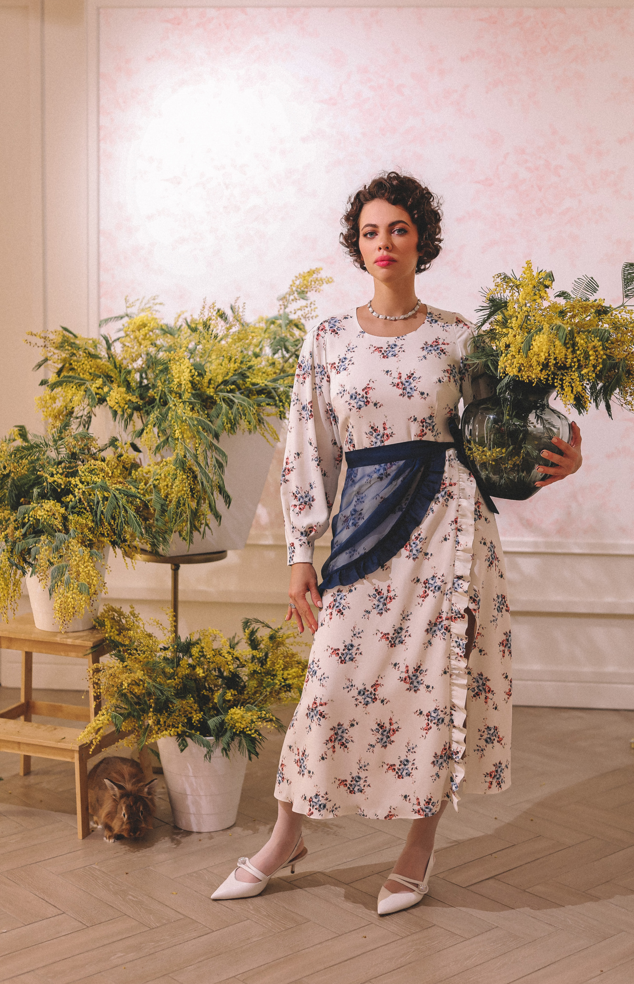 ЦВЕТОЧНОЕ ПЛАТЬЕ С ФАРТУКОМ