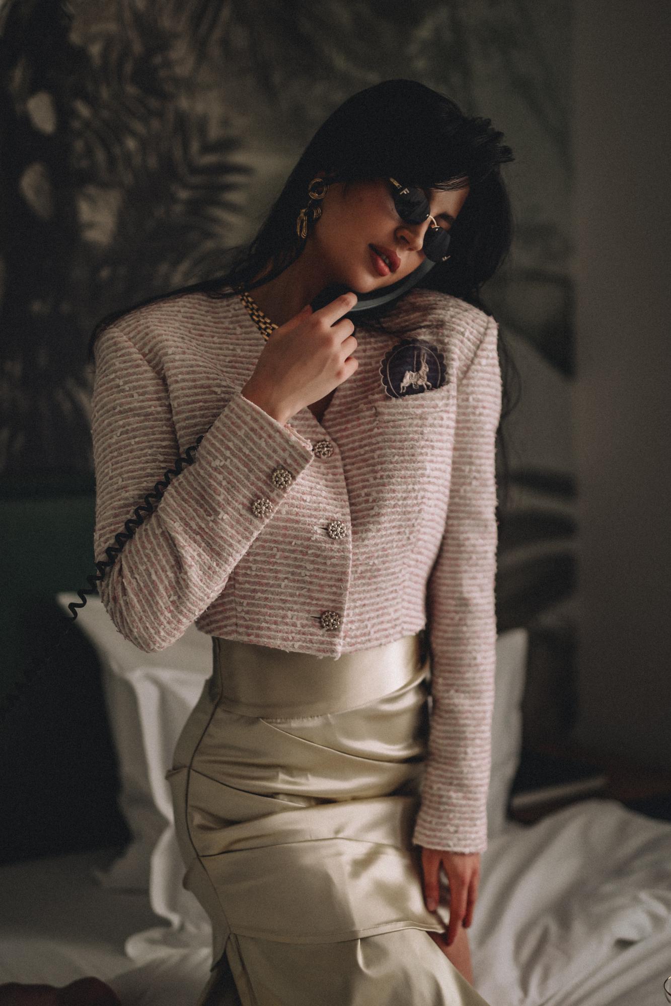 УКОРОЧЕННЫЙ ЖАКЕТ ИЗ ТВИДА