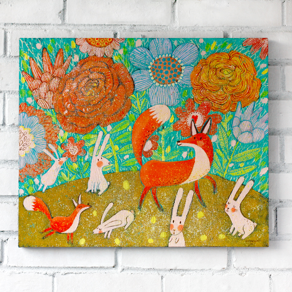 Лисы зайцам не враги. Картина