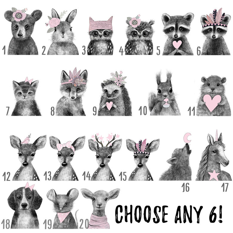 Милые малыши c РОЗОВЫМИ акцентами - набор