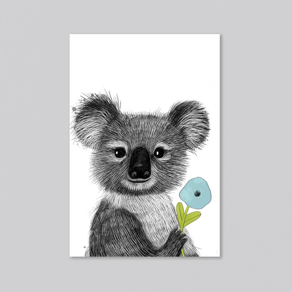 Малыш коала - оптовая открытка - 20 штук