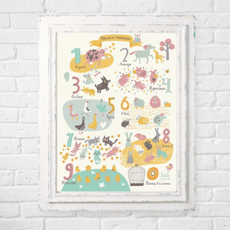 Постер Учимся считать купить в интернет магазине