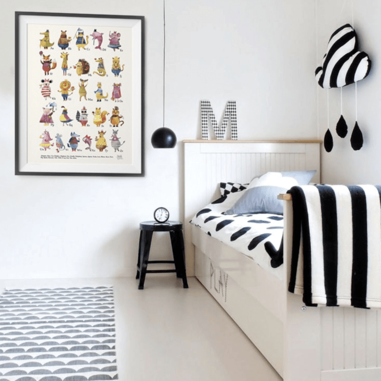 Постер Английский алфавит с животными купить в интернет магазине