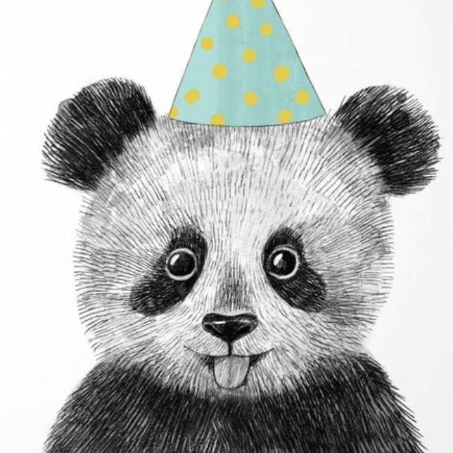 Постер Малыш панда в колпачке купить в интернет магазине