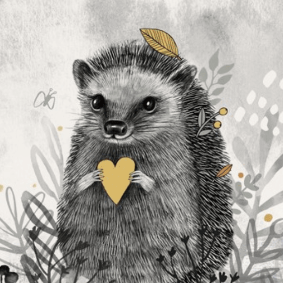 Постер Ежик на лугу купить в интернет магазине