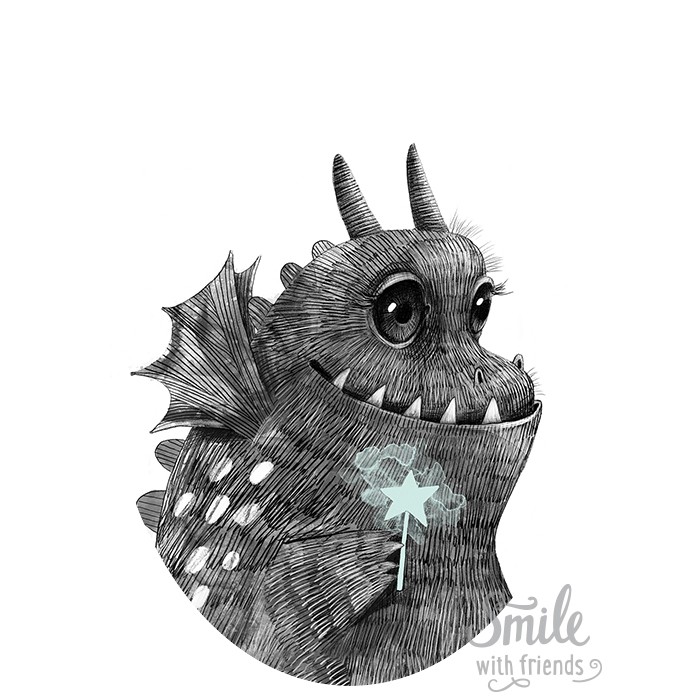 Малыш дракон - для мультирамки