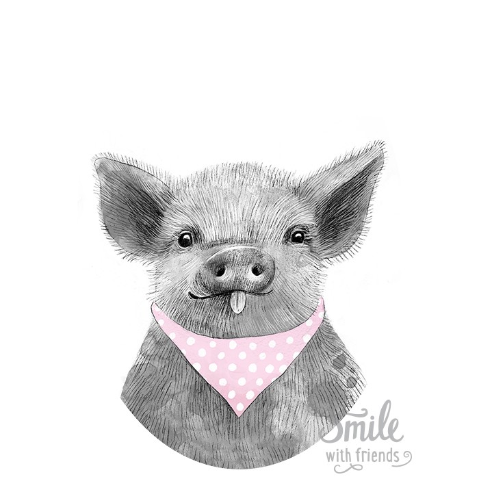 Малыш поросёнок - для мультирамки
