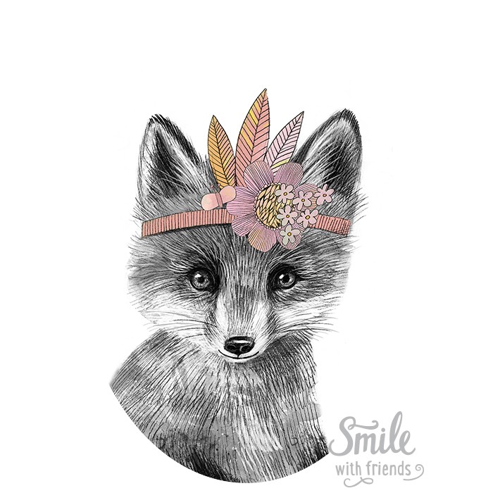 Малышка лисичка - для мультирамки