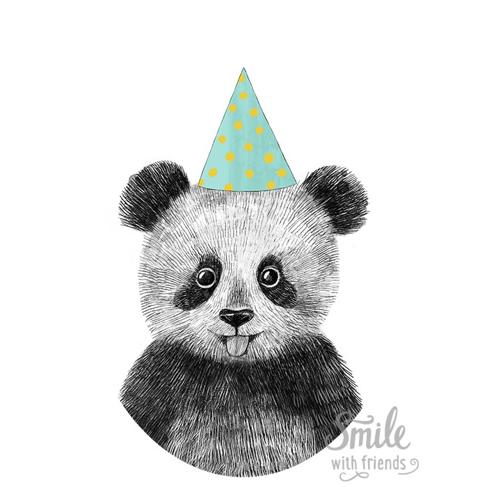 Панда в колпачке- для мультирамки