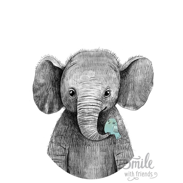 Малыш слоник - для мультирамки