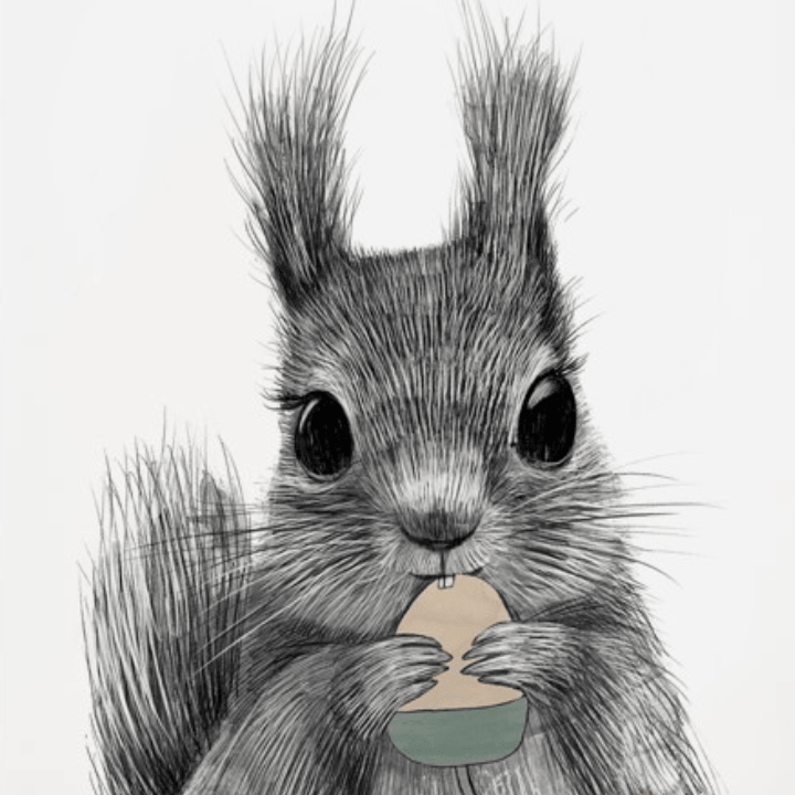 Постер Малыш бельчонок купить в интернет магазине