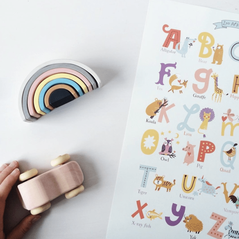 Постер Веселая звериная английская азбука купить в интернет магазине