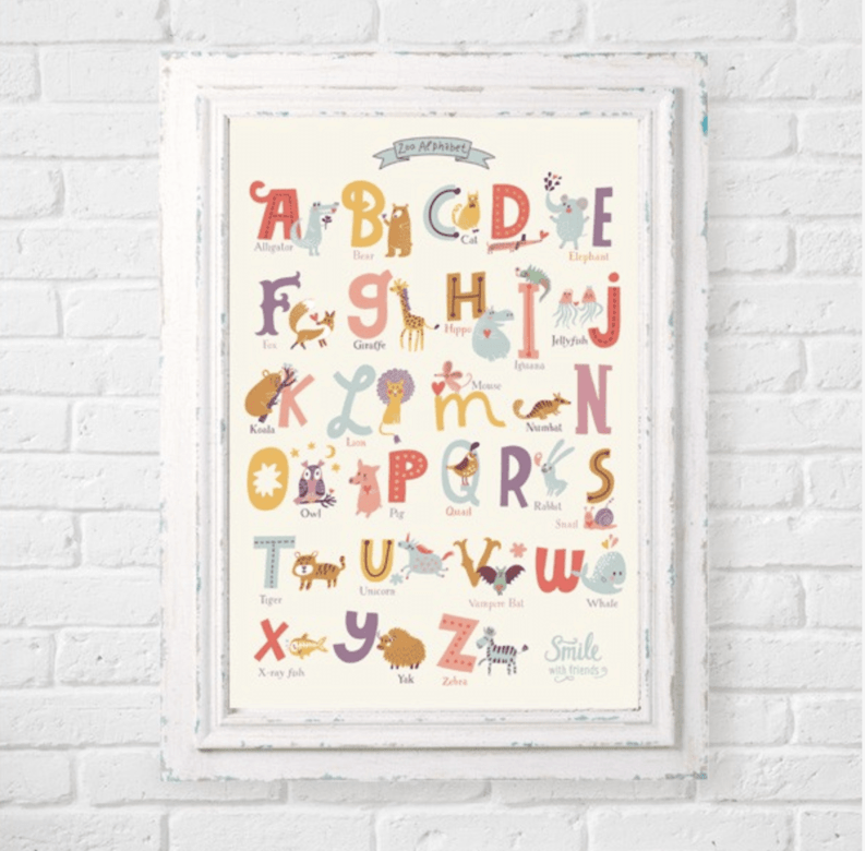 Веселая звериная азбука на английском ♡