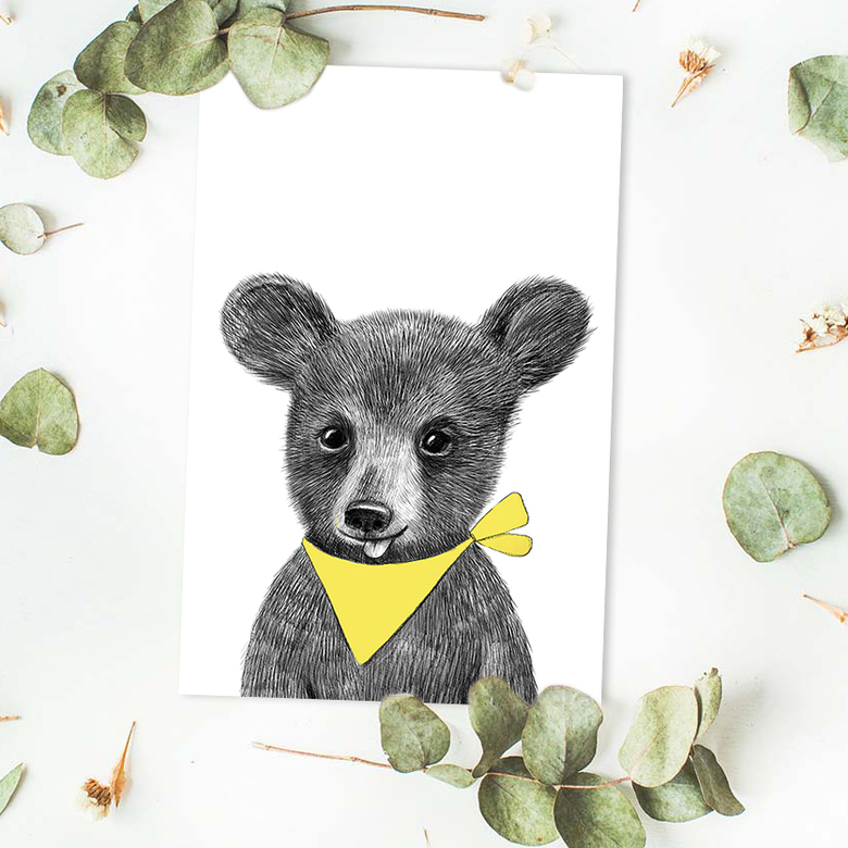 Малыш мишка - открытка