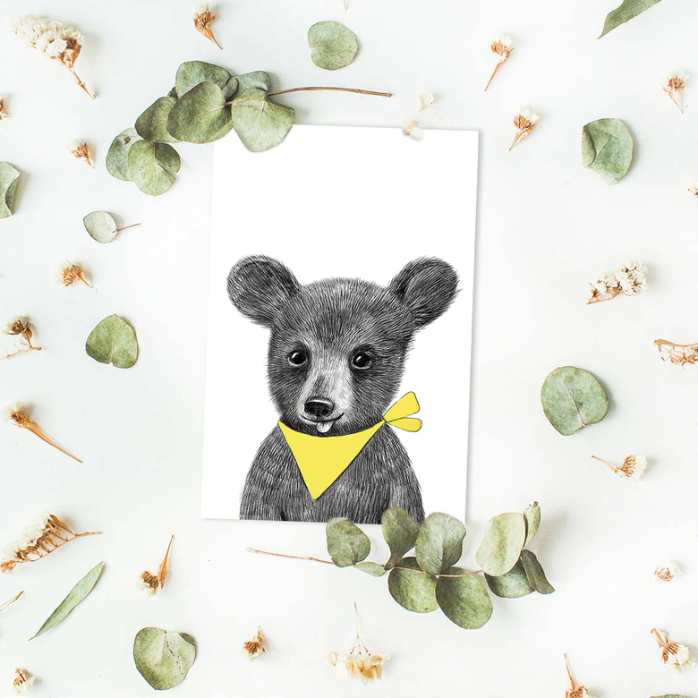 Малыш мишка - открытка