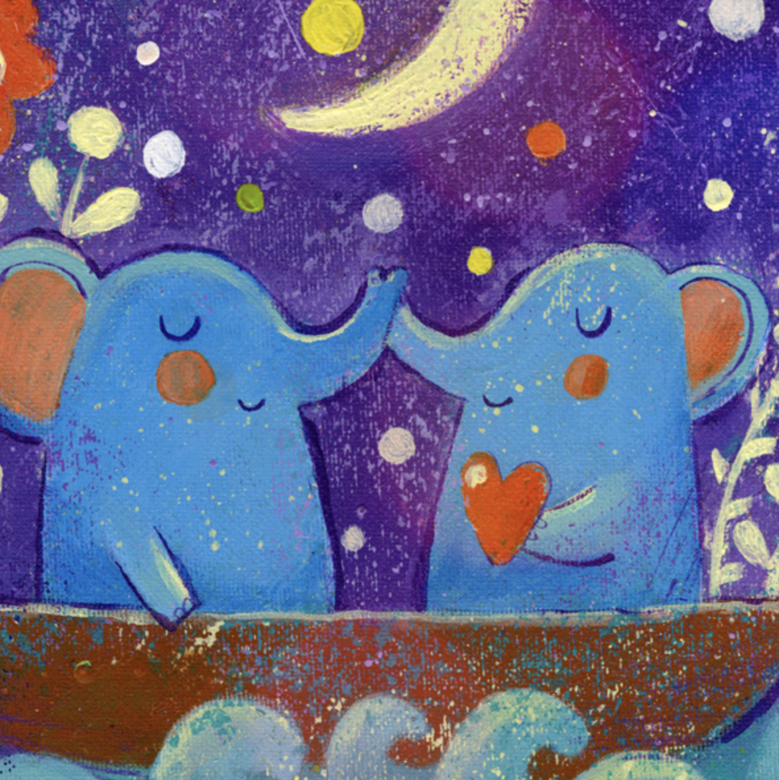 Постер Слоники на лодке купить в интернет магазине