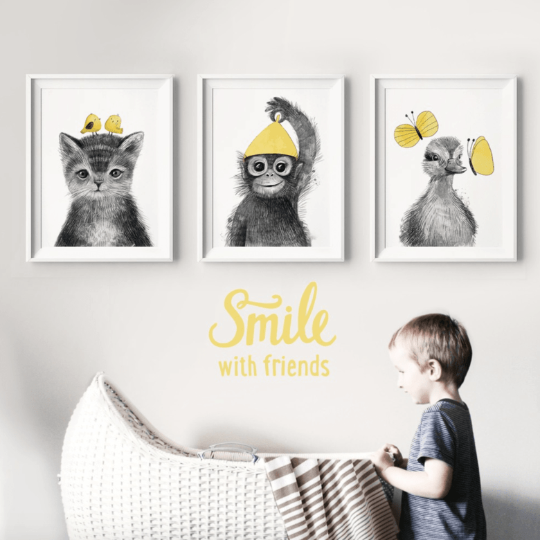 Постер Малыш обезьянка купить в интернет магазине